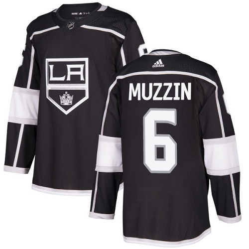 Adidas Los Angeles Kings 6 Jake Muzzin Black Home Authentic Stitched Youth NHL Jersey